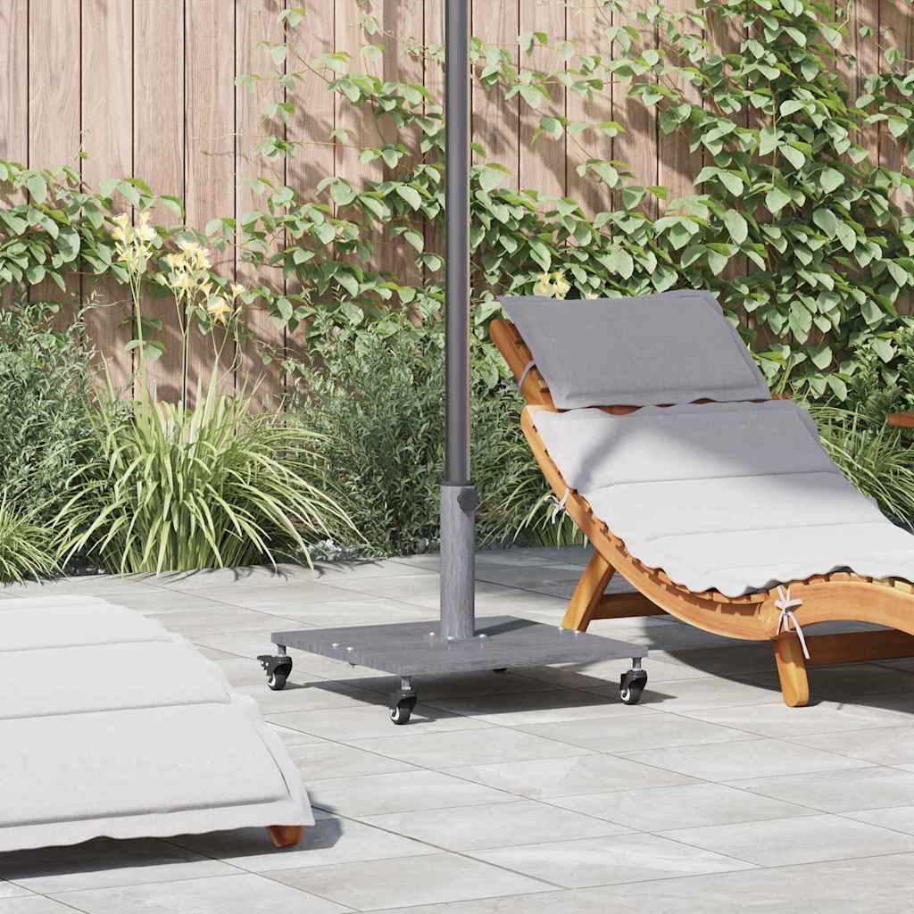 vidaXL Parasol Base 26.75 kg Dark Grey Wood Look Square Adjustable 1