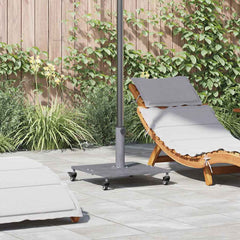 vidaXL Parasol Base 26.75 kg Dark Grey Wood Look Square Adjustable 1