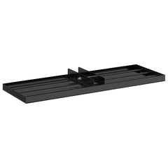 vidaXL Garden Leveling Rake Black 75 x 25 x 6 cm Powder-Coated Steel 2