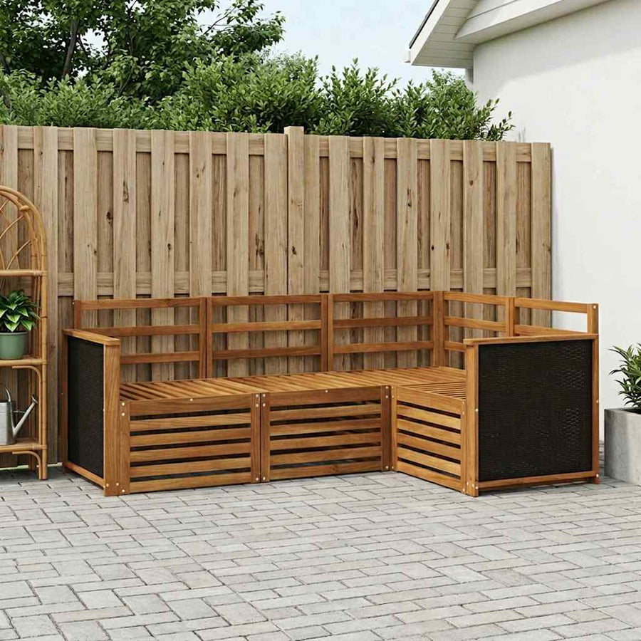 vidaXL Sofa Sets 4 pcs Solid Acacia Wood 1