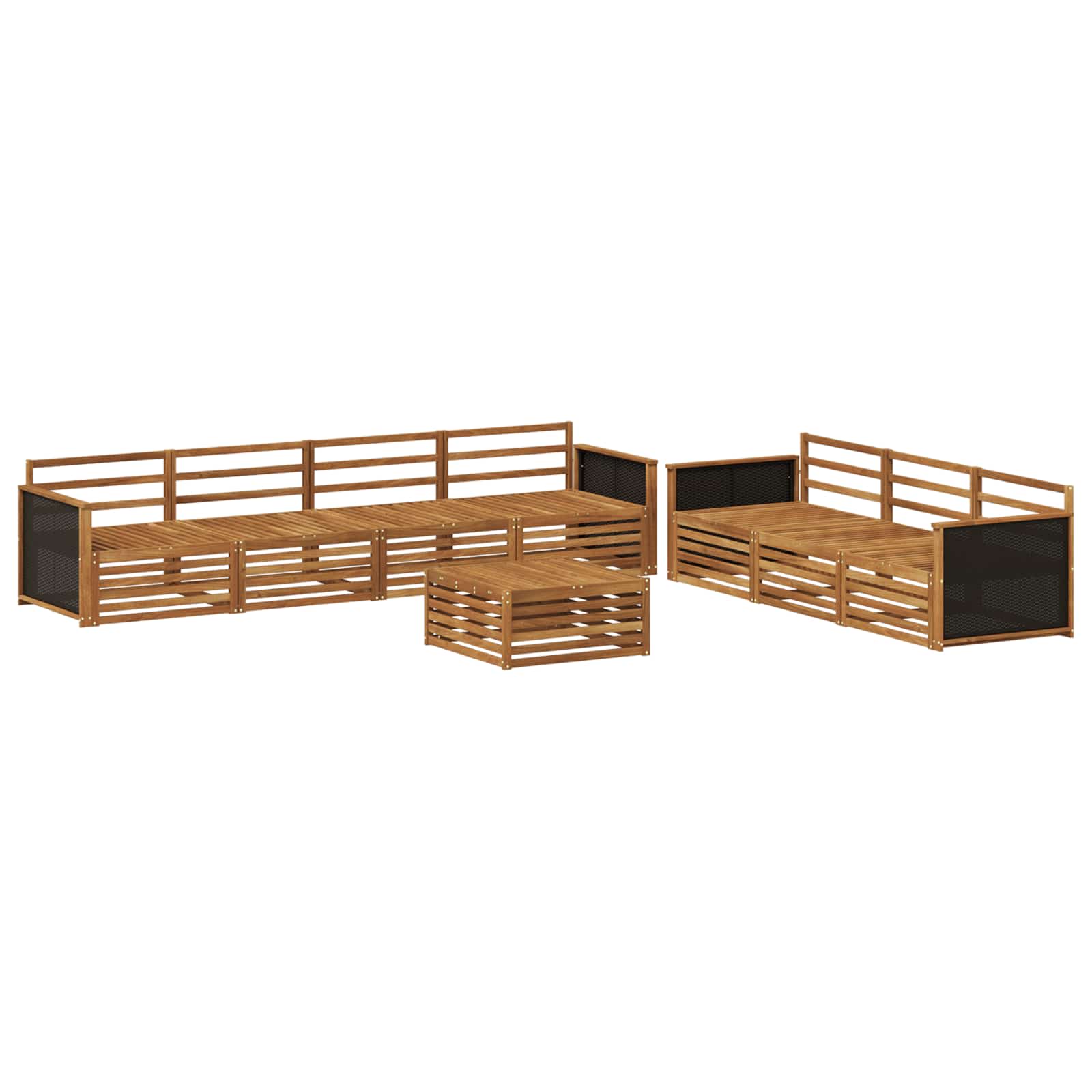 vidaXL Outdoor Sofa Set 8 pcs Natural 79 x 79 x 37 cm 2