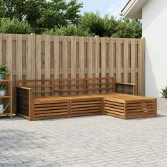 vidaXL Outdoor Sofa Set Natural 249 x 162.5 x 73 cm Solid Acacia Wood 1