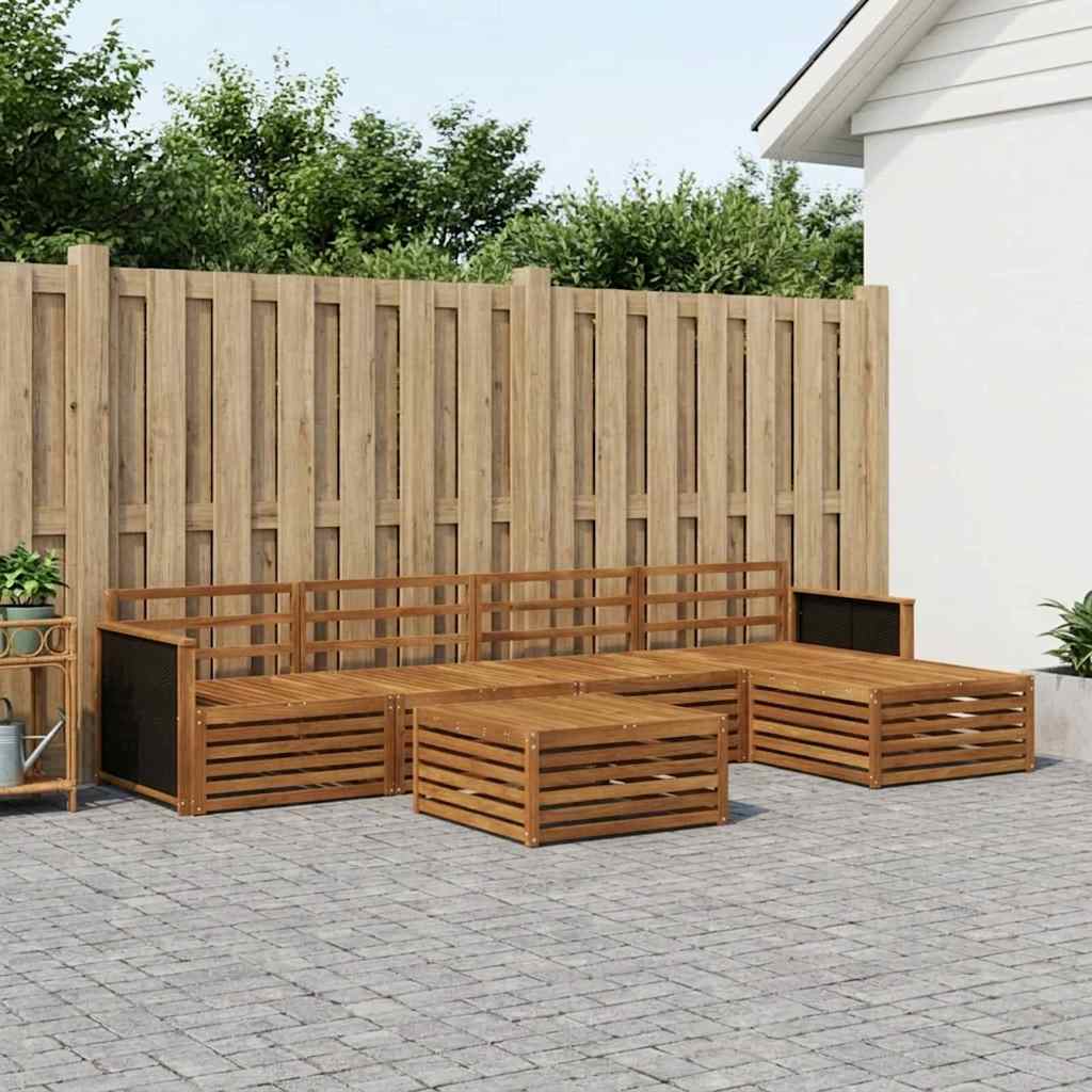 vidaXL Outdoor Sofa Set 6 pcs Natural 79 x 79 x 37 cm 1