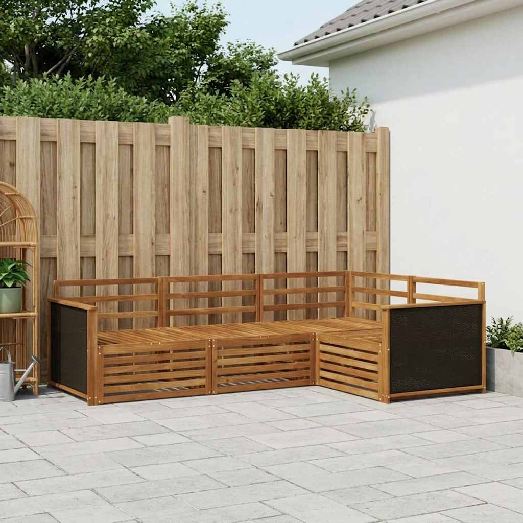 vidaXL Outdoor Sofa Set 4 pcs Natural 247.5 x 168.5 x 73 cm 1