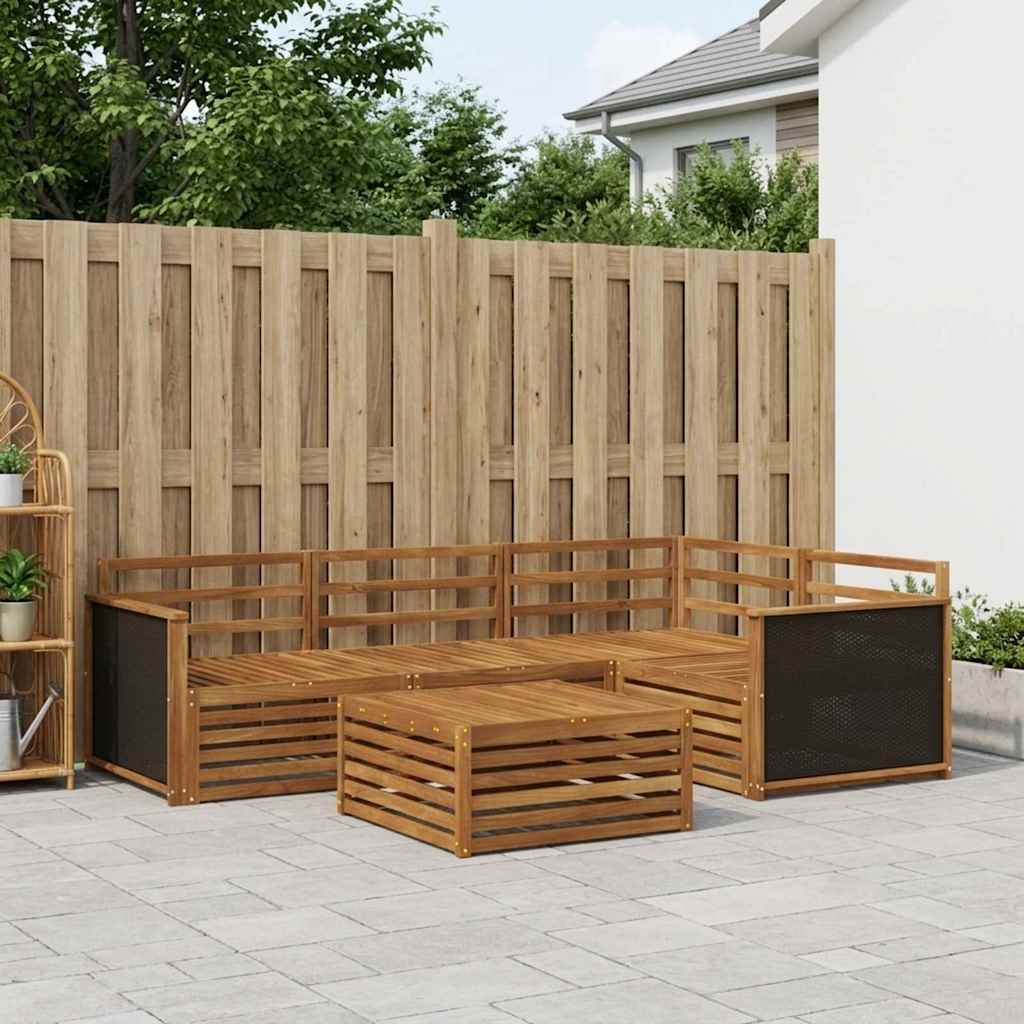 vidaXL Outdoor Sofa Set 5 pcs Natural 79 x 79 x 37 cm 1