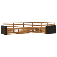 vidaXL Outdoor Sofa Set 5 pcs Natural 331 x 172.5 x 73 cm 2