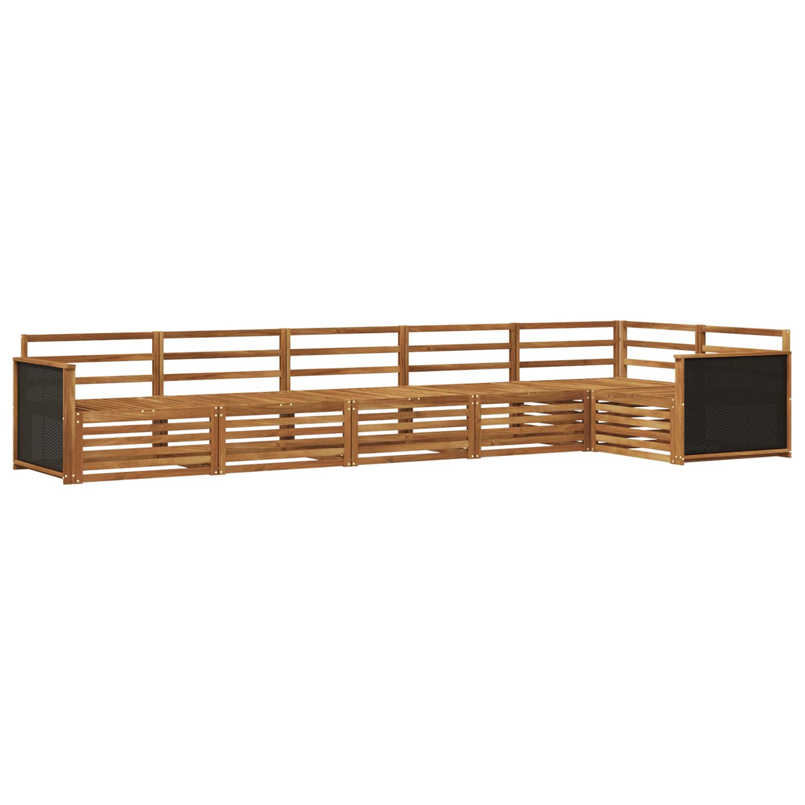 vidaXL Outdoor Sofa Set 6 pcs Natural 406 x 168.5 x 73 cm 2
