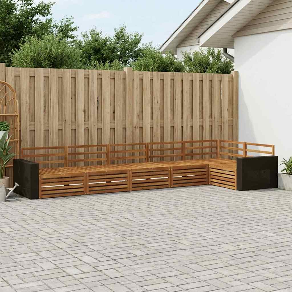 vidaXL Outdoor Sofa Set 6 pcs Natural 402 x 172.5 x 73 cm 1