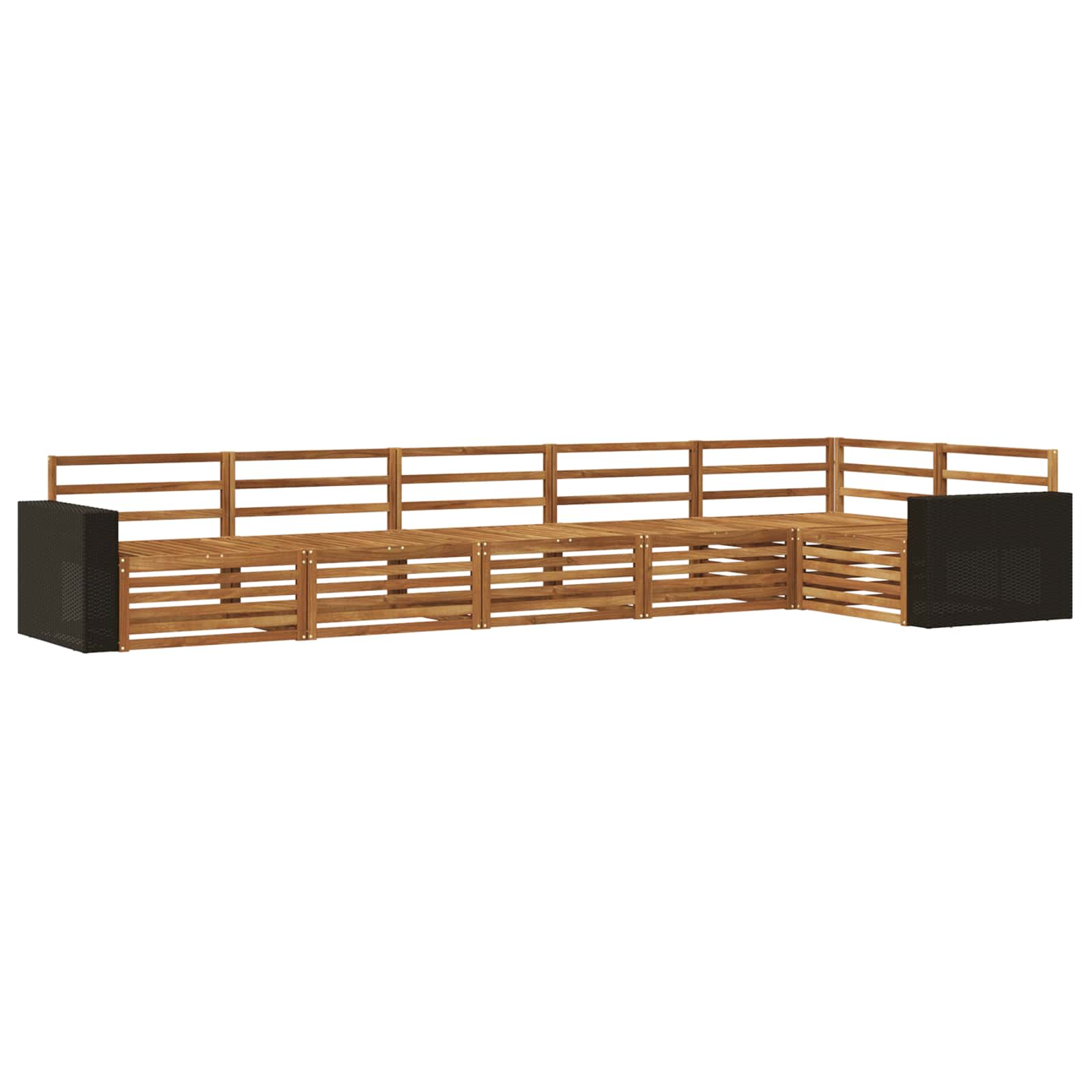 vidaXL Outdoor Sofa Set 6 pcs Natural 402 x 172.5 x 73 cm 2