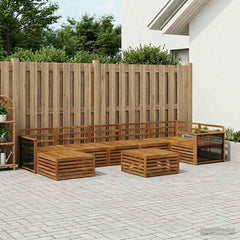 vidaXL Outdoor Sofa Set 8 pcs Natural
