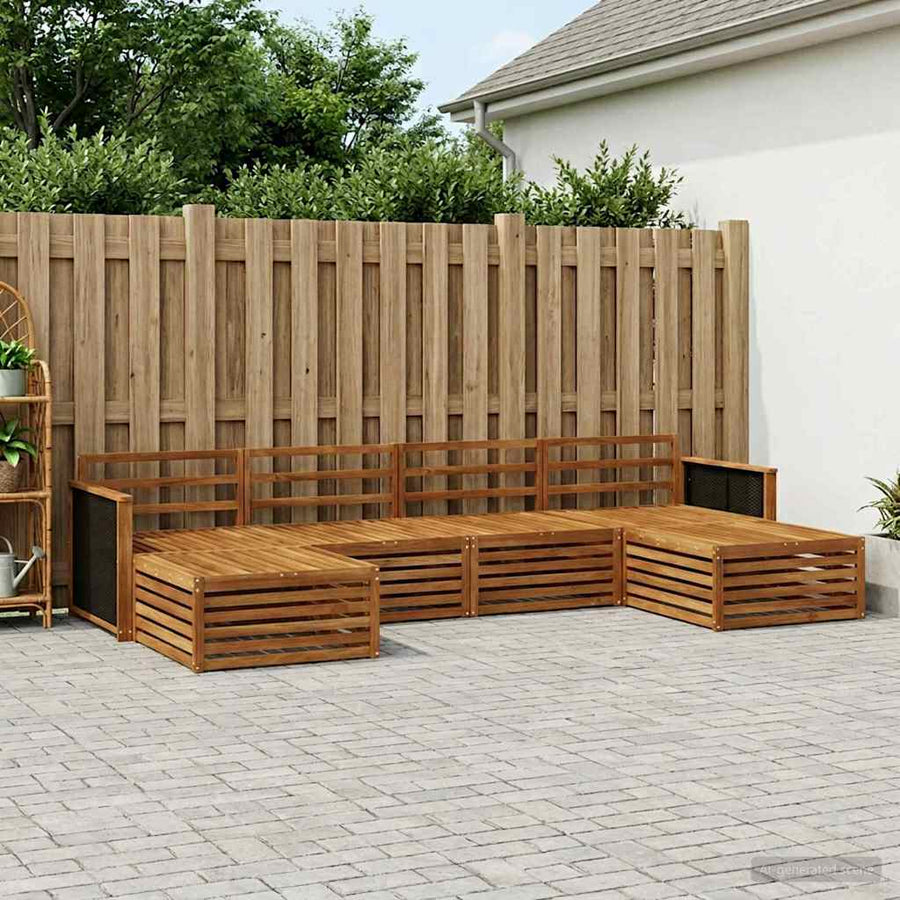 vidaXL Sofa Sets 6 pcs Solid Acacia Wood 1