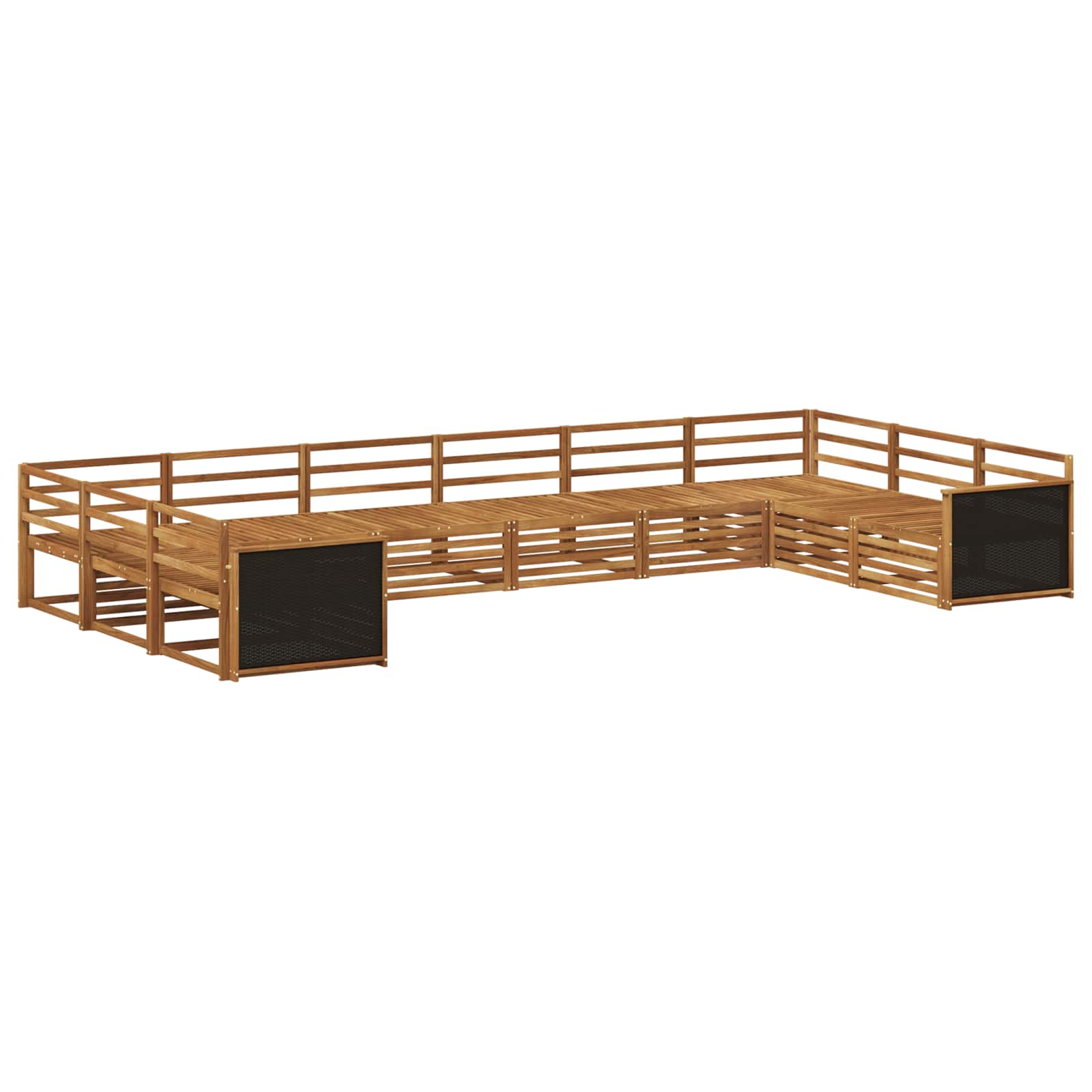 vidaXL Sofa Sets 10 pcs Solid Acacia Wood 2