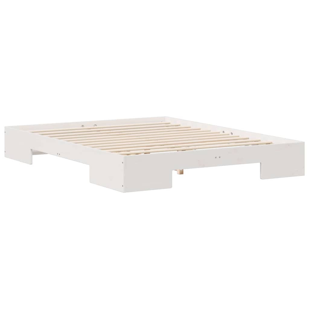 Bed Frame Length 200 cm White 140 cm