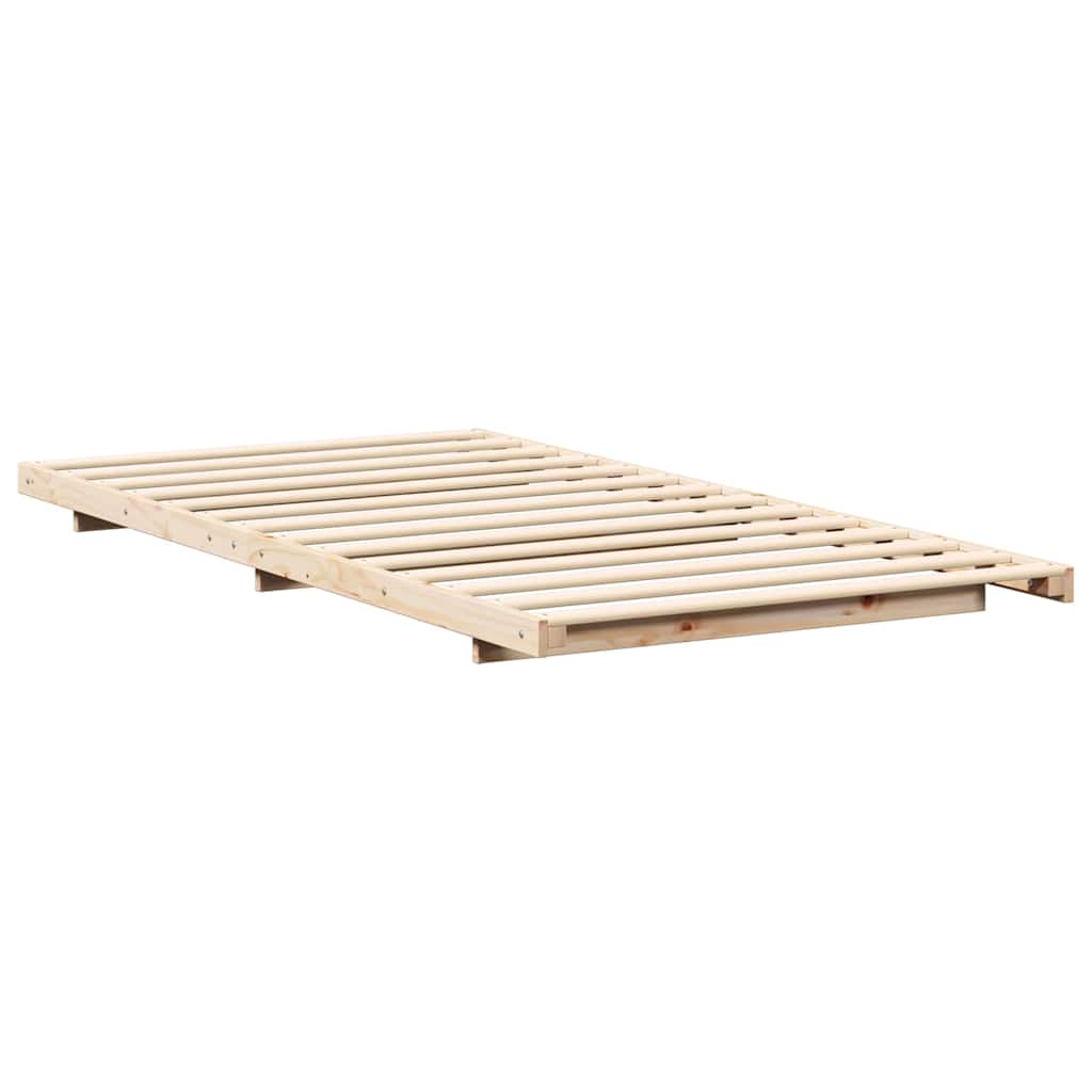 vidaXL Bed Frame Brown 100 x 220 cm Solid Pine Wood 4