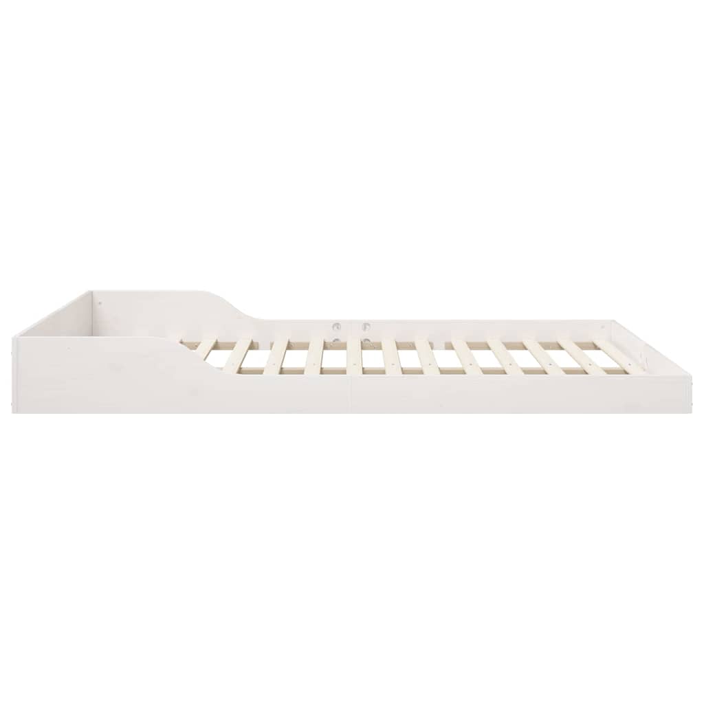 Bed Frame Solid Pine Wood White Length