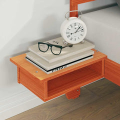 Bed Frame with Headboard Solid Pine Wood Length 200 cm Wax Brown 140 cm
