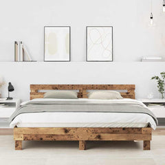 Bed Frame without Mattress 180x200 cm Old wood