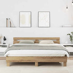 Bed Frame without Mattress 180x200 cm Artisan oak
