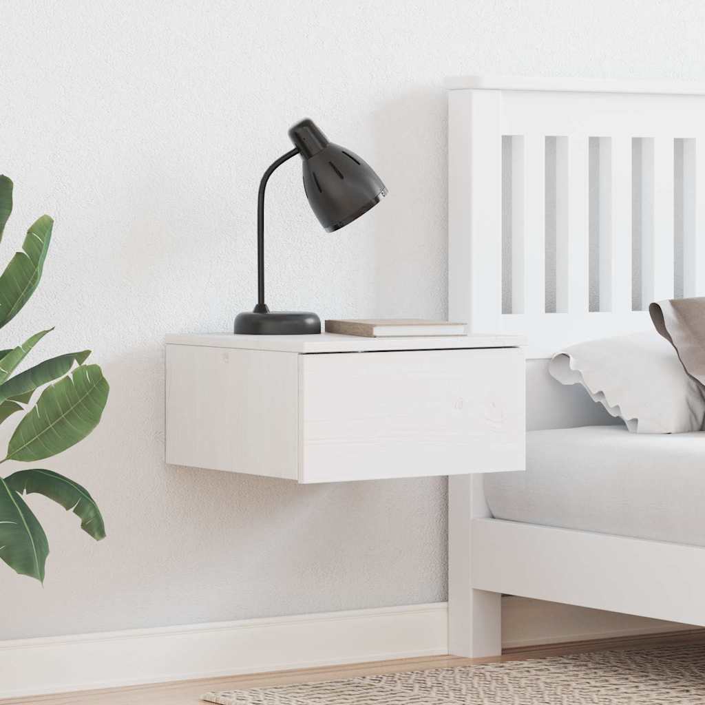 vidaXL Bedside Table 37 x 35 x 18.5 cm Solid pine wood