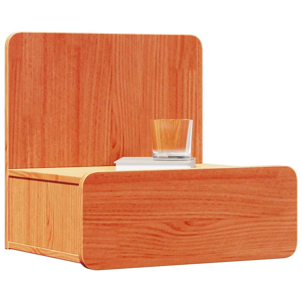 vidaXL Bedside Table Wax Brown 44 x 32.5 x 40 cm Solid pine wood 3