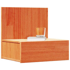 vidaXL Bedside Table Wax Brown 42 x 32.5 x 40 cm Solid pine wood 3