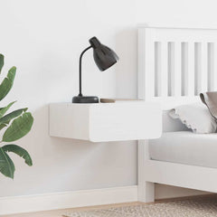 vidaXL Bedside Table White 39 x 34 x 16.5 cm Solid pine wood 1