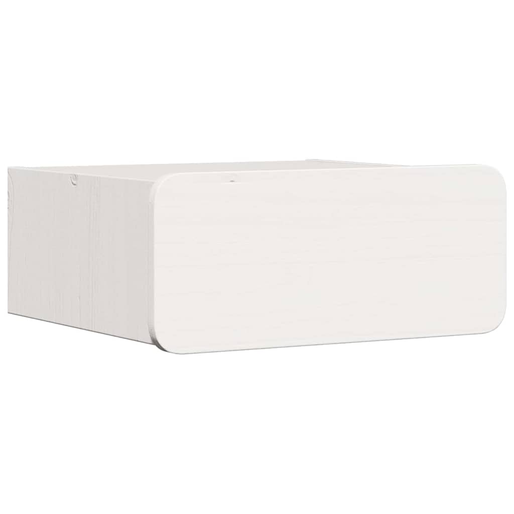 vidaXL Bedside Table White 39 x 34 x 16.5 cm Solid pine wood 2