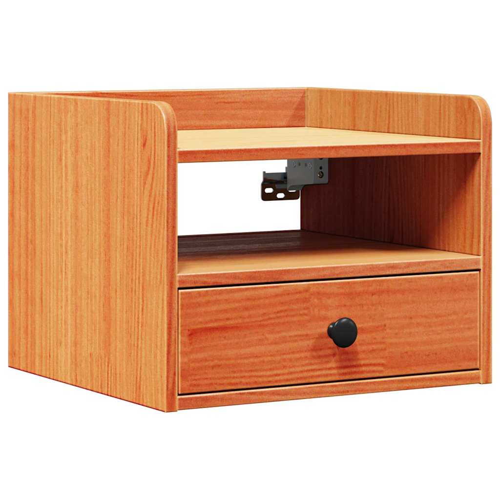 Bedside Table 38 x 36 x 29.5 cm Solid pine wood Wax brown 2