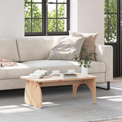 Coffee Table 80 x 50 x 31 cm Solid pine wood Natural