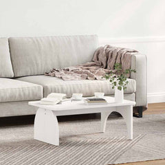 vidaXL Coffee Table White 80 x 50 x 31 cm Solid pine wood 4