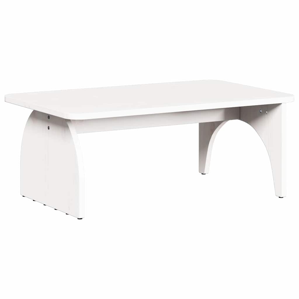 vidaXL Coffee Table White 80 x 50 x 31 cm Solid pine wood 2