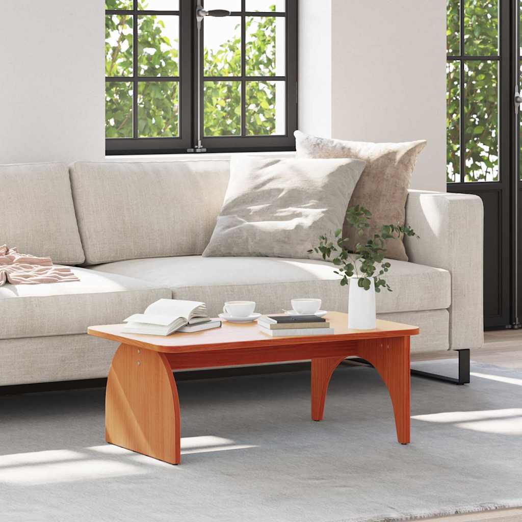 Coffee Table 80 x 50 x 31 cm Solid pine wood Wax brown