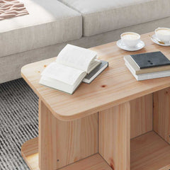Coffee Table 80 x 39.5 x 33.5 cm Solid pine wood Natural