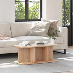 vidaXL Coffee Table Natural 80 x 39.5 x 33.5 cm Solid pine wood 1