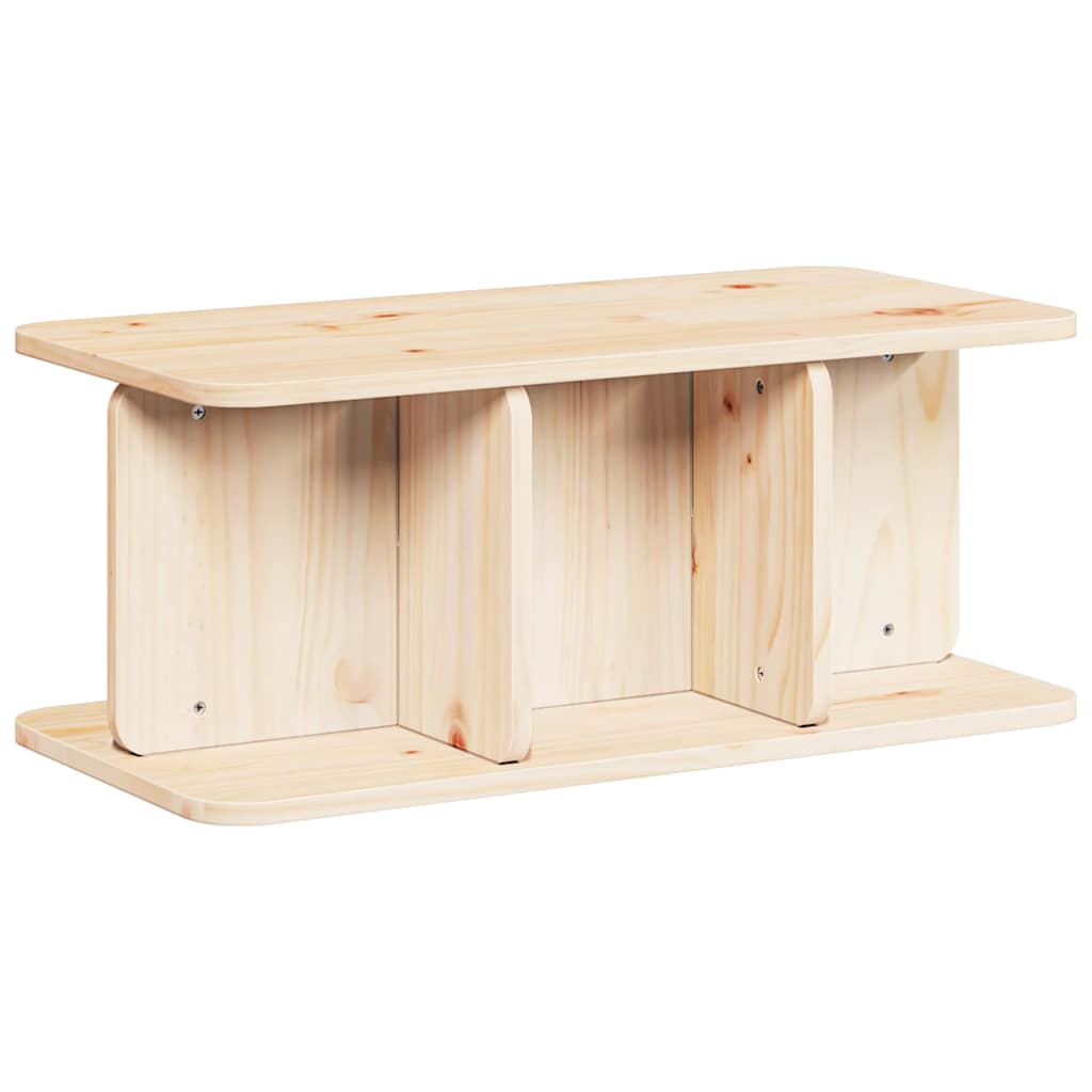 vidaXL Coffee Table Natural 80 x 39.5 x 33.5 cm Solid pine wood 2