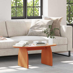 Coffee Table 80 x 40 x 35 cm Solid Pine Wood Wax brown