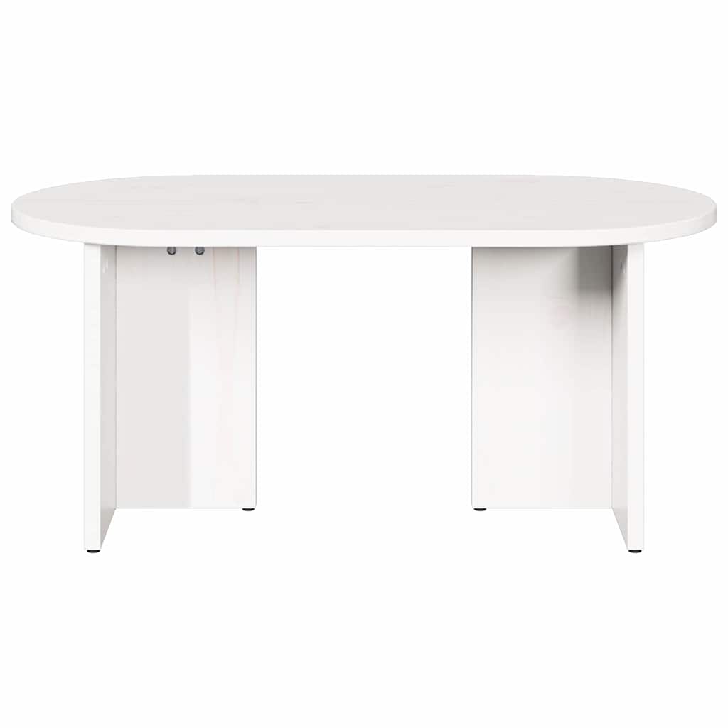 Coffee Table 80 x 39.5 x 35 cm Solid Pine wood White