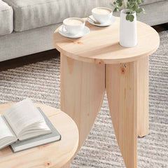 vidaXL Coffee Table 2 pcs Natural 41.5 x 41.5 x 44 cm 4