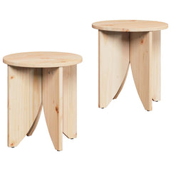vidaXL Coffee Table 2 pcs Natural 41.5 x 41.5 x 44 cm 2