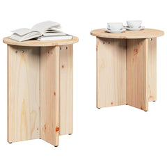 vidaXL Coffee Table 2 pcs Natural 41.5 x 41.5 x 46 cm 3