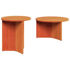 vidaXL Coffee Table 2 pcs Wax Brown 49 x 49 x 28 cm Solid Pine wood 2