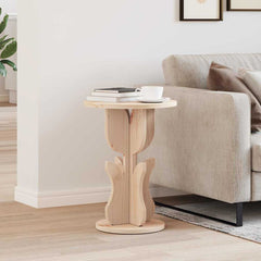 vidaXL Coffee Table Natural 39.5 x 39.5 x 53.5 cm Solid pine wood 1