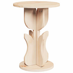 vidaXL Coffee Table Natural 39.5 x 39.5 x 53.5 cm Solid pine wood 2