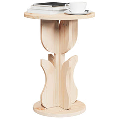 vidaXL Coffee Table Natural 39.5 x 39.5 x 53.5 cm Solid pine wood 3