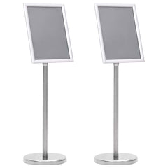 vidaXL Poster Stands 2 pcs Silver 32.7 x 24 x 108 cm Aluminium 1