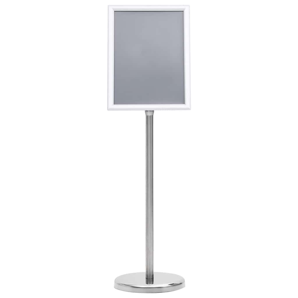 Pedestal Poster Stand Aluminium Alloy Silver 32.5 x 24 x 78 cm 2