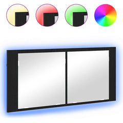 vidaXL LED Bathroom Mirror Cabinet 100x12x45 cm Acrylic