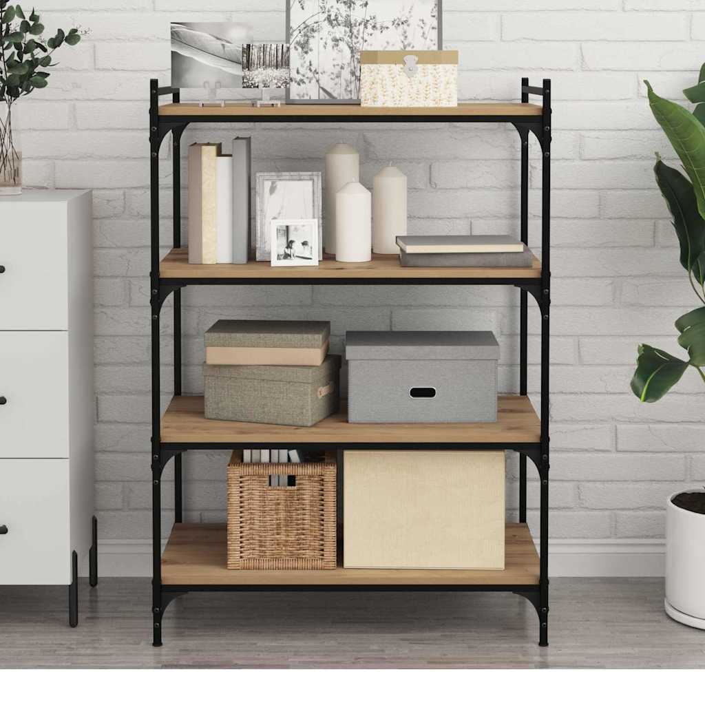 vidaXL Bookshelf Board 3-Tier 4 pcs 80 x 40 x 1.5 cm Engineered Wood 1