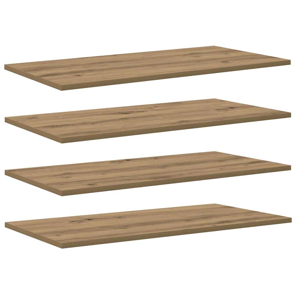 vidaXL Bookshelf Board 3-Tier 4 pcs 80 x 40 x 1.5 cm Engineered Wood 2