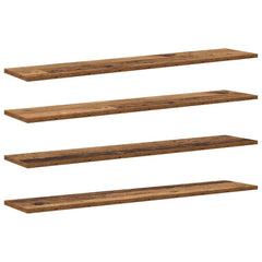 vidaXL Bookshelf Board 3-Tier 4 pcs 100 x 20 x 1.5 cm Engineered Wood 2